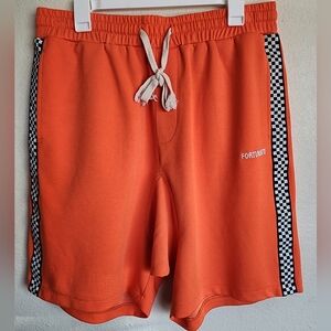 Orange Checkered Trim Shorts